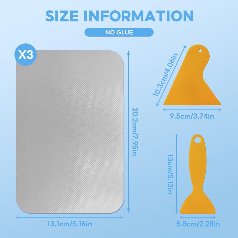 CLIO Inflatable Boat Repair Patches, 3 Pcs Waterproof PVC Set for Rafts, Kayaks, Canoes, Gray - Image 2